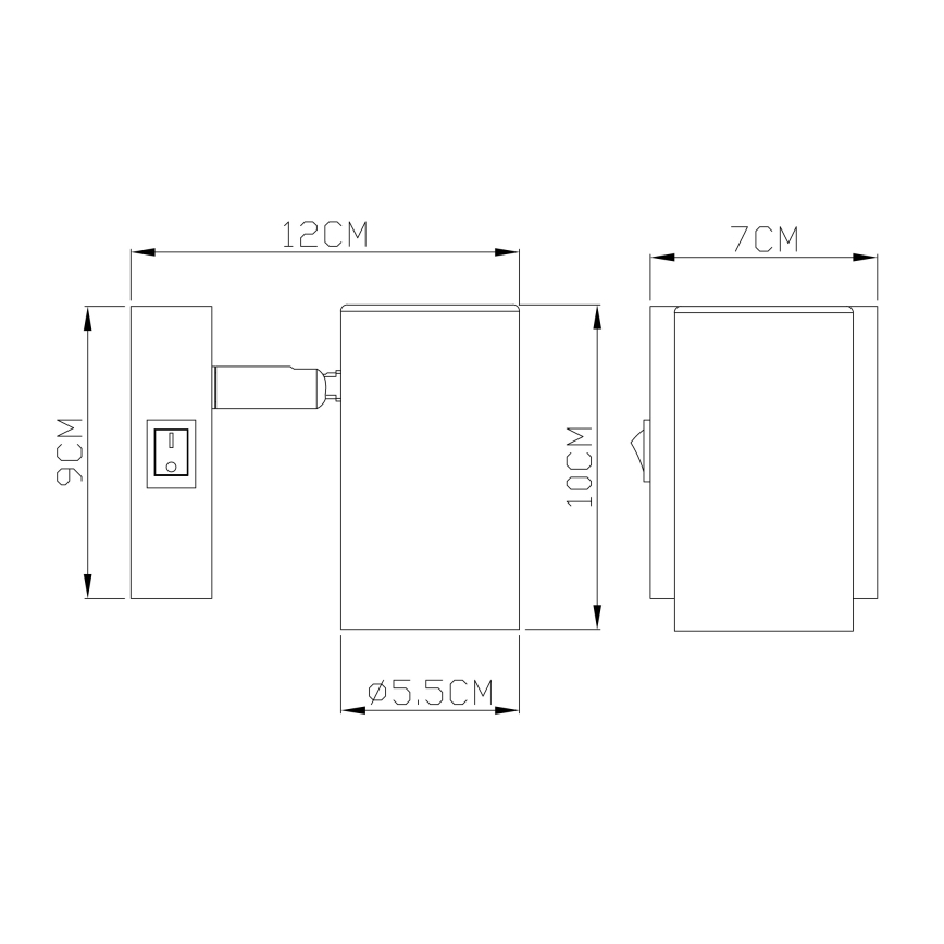 Globo - Φωτιστικό σποτ τοίχου 1xGU10/25W/230V λευκό