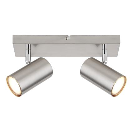 Globo - Φωτιστικό σποτ 2xGU10/35W/230V ματ χρώμιο