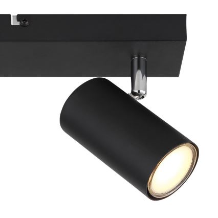 Globo - Σποτ φωτιστικό 2xGU10/35W/230V μαύρο