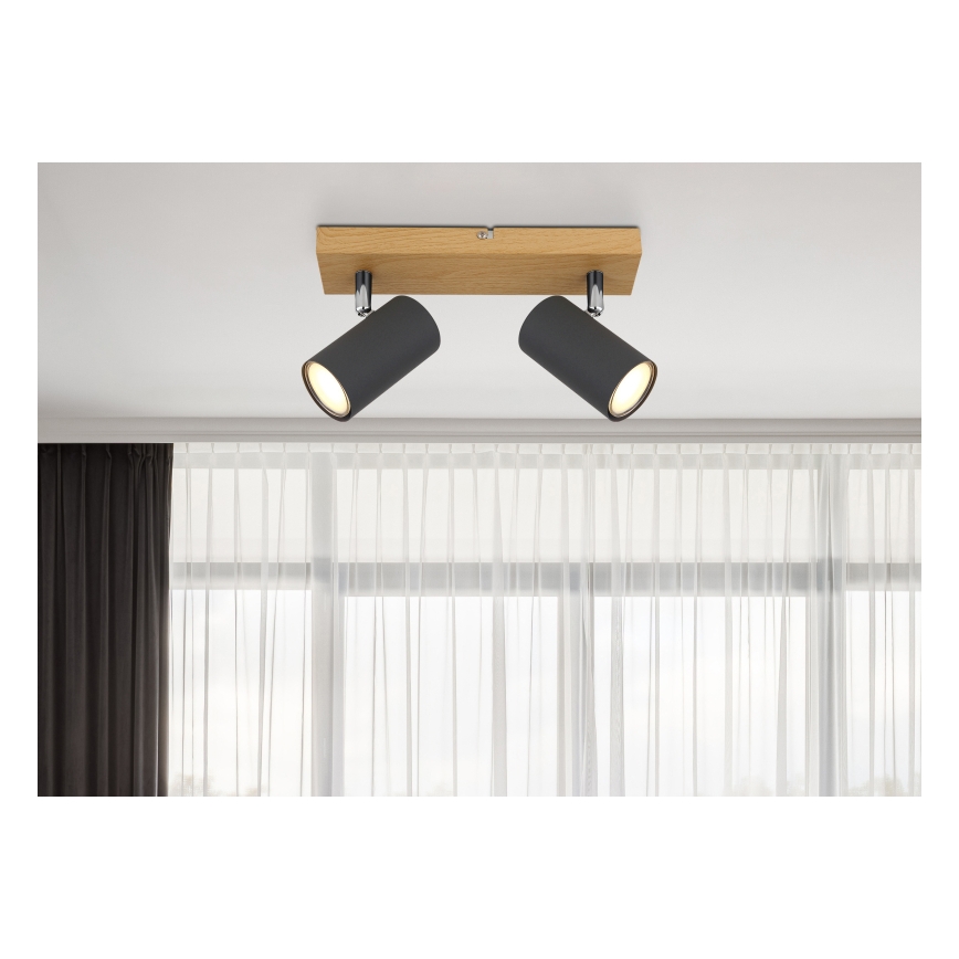 Globo - Σποτ 2xGU10/35W/230V γκρι/καφέ