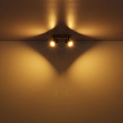 Globo - Σποτ 2xGU10/35W/230V γκρι/καφέ