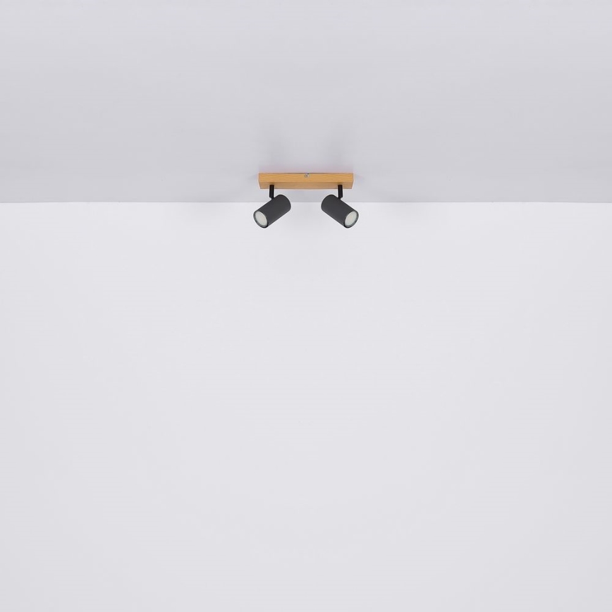 Globo - Σποτ 2xGU10/35W/230V γκρι/καφέ