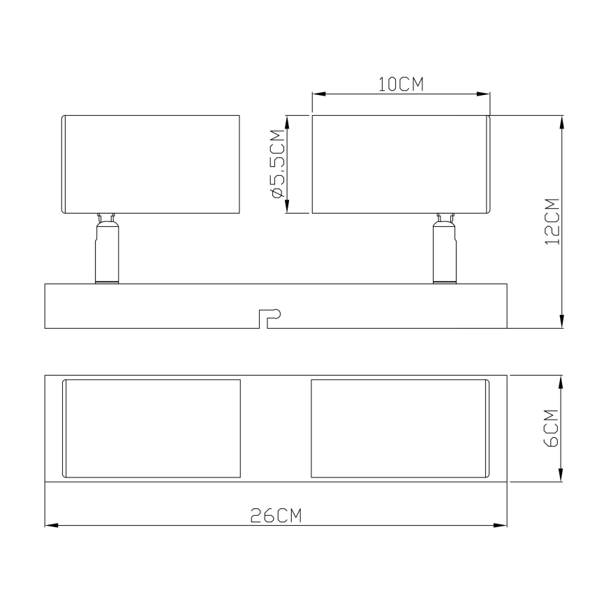 Globo - Σποτ 2xGU10/35W/230V γκρι/καφέ