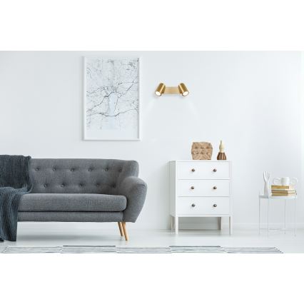 Globo - Φωτιστικό σποτ 2xGU10/35W/230V χρυσό