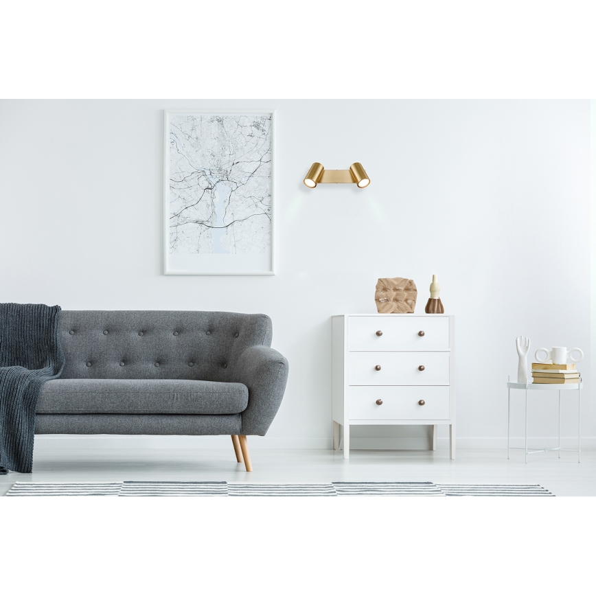 Globo - Φωτιστικό σποτ 2xGU10/35W/230V χρυσό