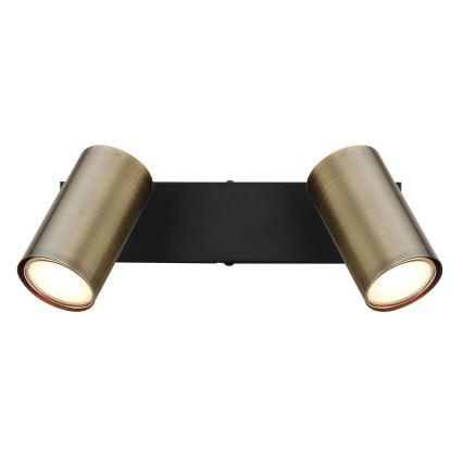 Globo - Φωτιστικό σποτ 2xGU10/35W/230V μαύρο/ορείχαλκος