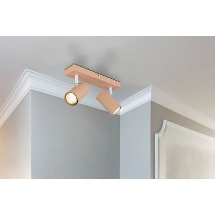 Globo - Φωτιστικό σποτ 2xGU10/25W/230V πορτοκαλί