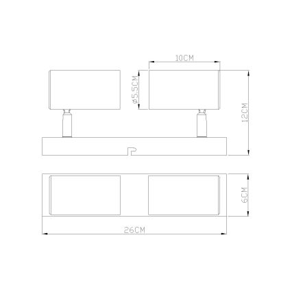 Globo - Φωτιστικό σποτ 2xGU10/25W/230V πορτοκαλί