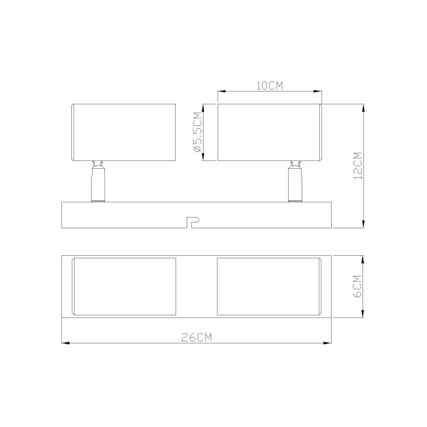 Globo - Φωτιστικό σποτ 2xGU10/25W/230V πορτοκαλί