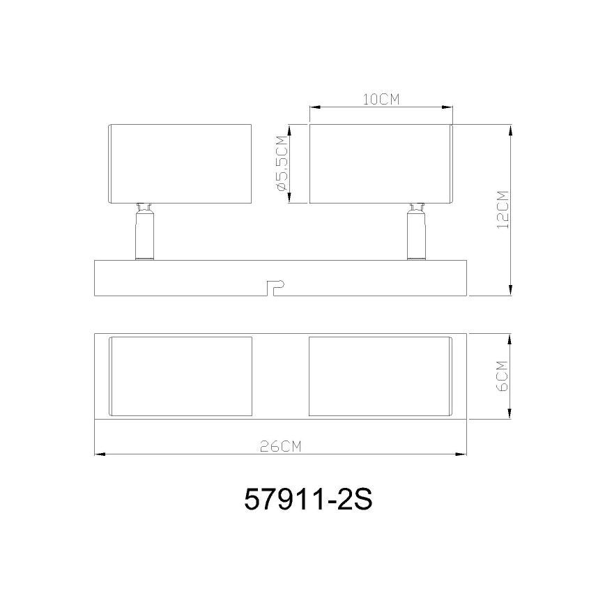 Globo - Φωτιστικό σποτ 2xGU10/25W/230V