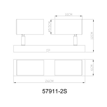 Globo - Φωτιστικό σποτ 2xGU10/25W/230V