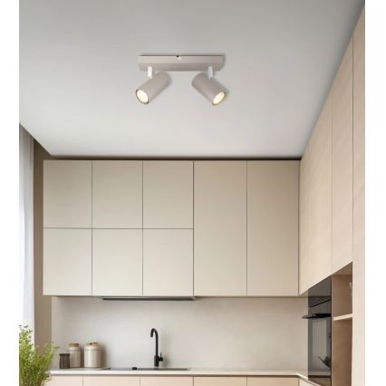 Globo - Σποτ φωτιστικό 2xGU10/35W/230V μπεζ