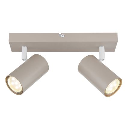 Globo - Σποτ φωτιστικό 2xGU10/35W/230V μπεζ