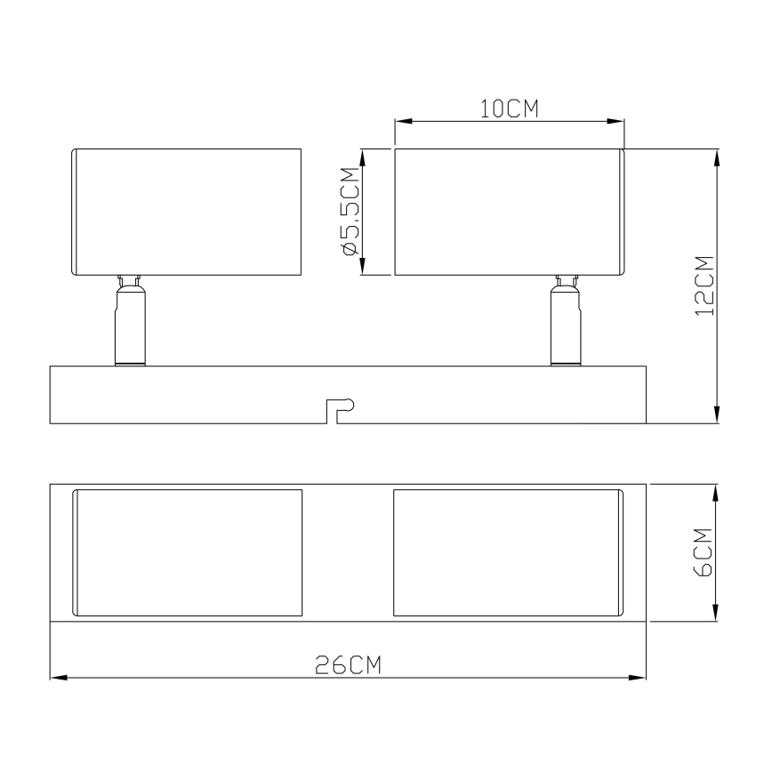 Globo - Σποτ φωτιστικό 2xGU10/35W/230V λευκό