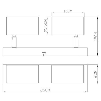 Globo - Φωτιστικό σποτ 2xGU10/35W/230V λευκό