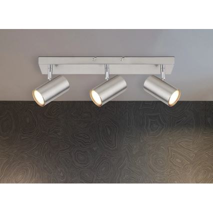 Globo - Φωτιστικό σποτ 3xGU10/25W/230V ματ χρώμιο