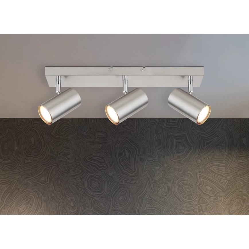 Globo - Φωτιστικό σποτ 3xGU10/25W/230V ματ χρώμιο