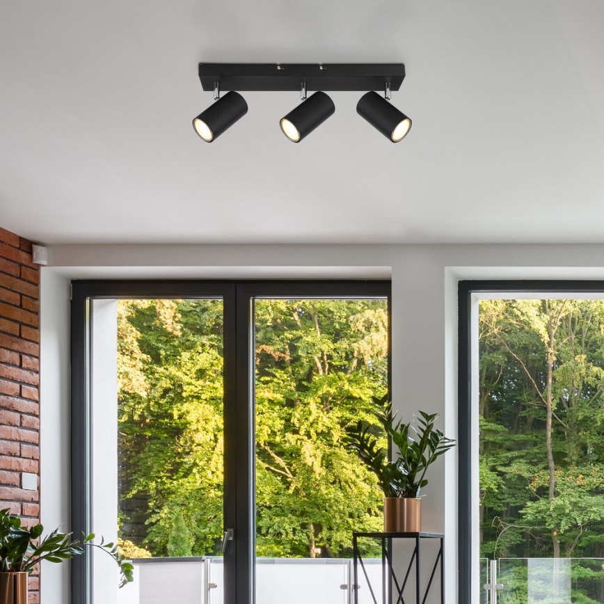 Globo - Σποτ φωτιστικό 3xGU10/35W/230V μαύρο