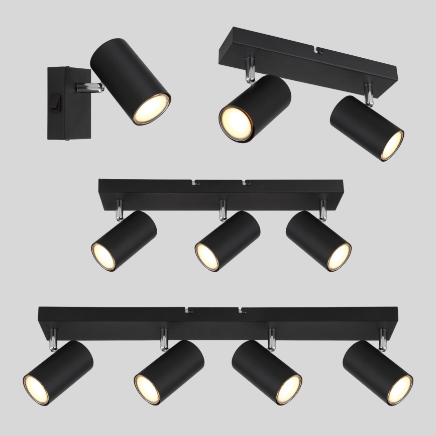 Globo - Σποτ φωτιστικό 3xGU10/35W/230V μαύρο