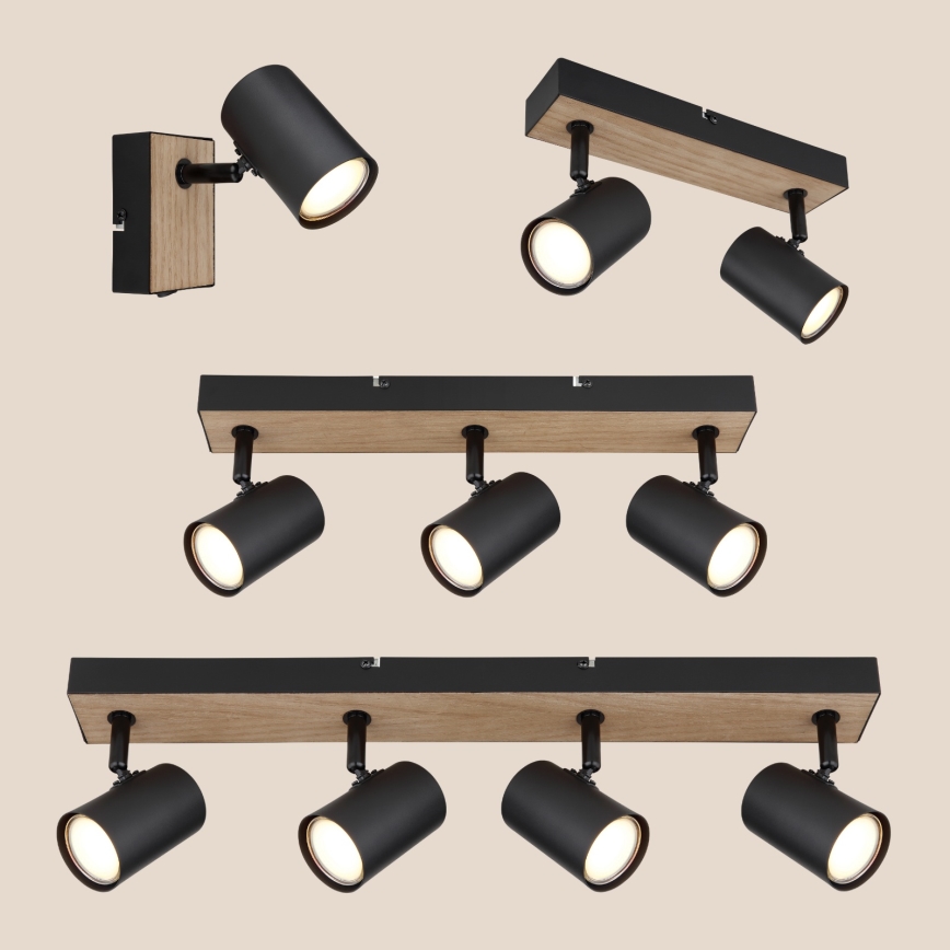 Globo - Φωτιστικό σποτ 3xGU10/35W/230V μαύρο/καφέ