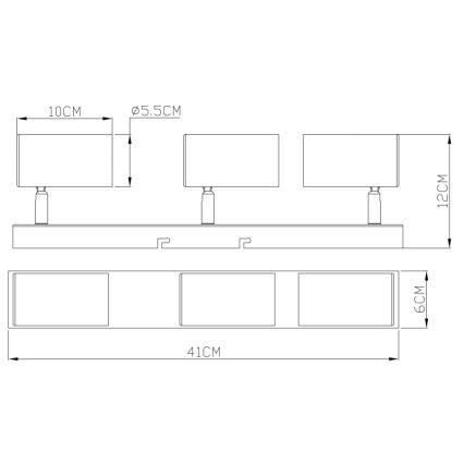 Globo - Σποτ 3xGU10/35W/230V γκρι/καφέ