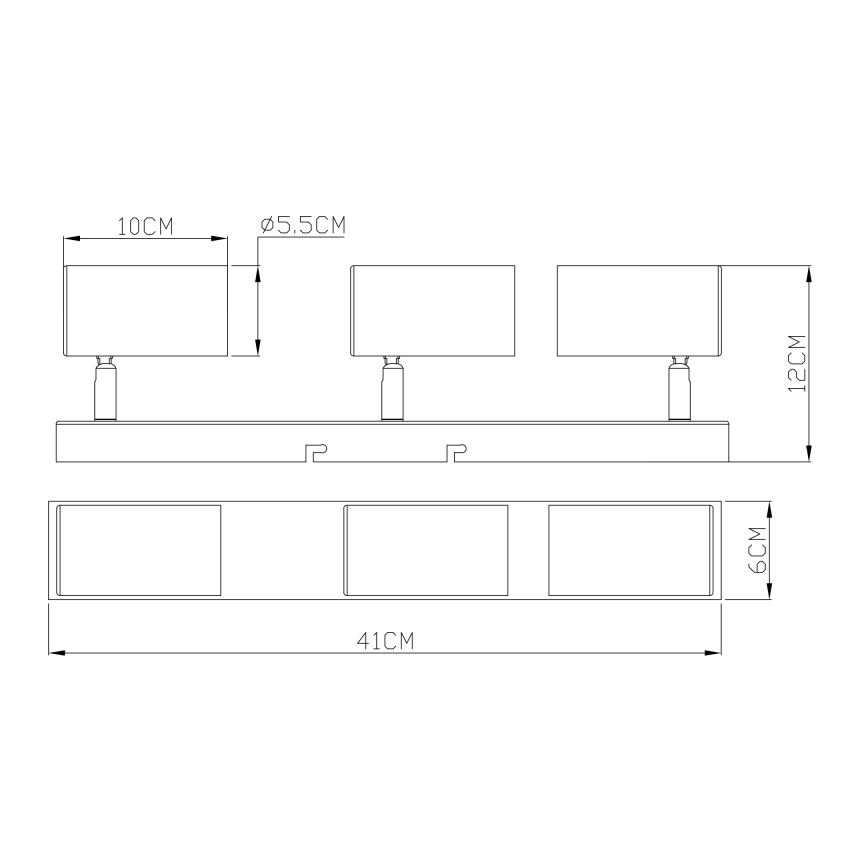 Globo - Σποτ 3xGU10/35W/230V γκρι/καφέ