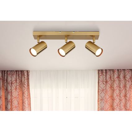 Globo - Φωτιστικό σποτ 3xGU10/35W/230V χρυσό