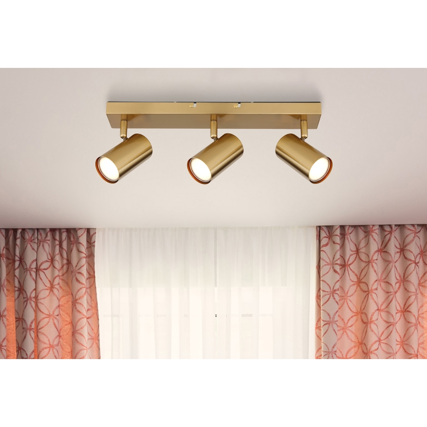 Globo - Φωτιστικό σποτ 3xGU10/35W/230V χρυσό