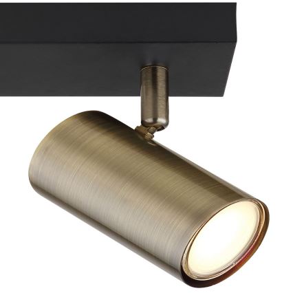 Globo - Σποτ φωτιστικό 3xGU10/35W/230V μαύρο/ορείχαλκος