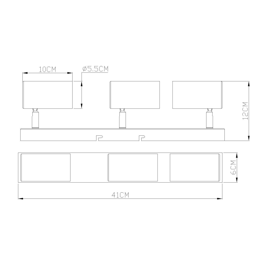 Globo - Φωτιστικό σποτ 3xGU10/25W/230V πορτοκαλί