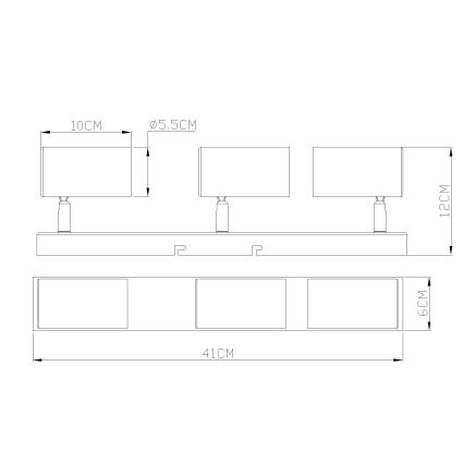 Globo - Φωτιστικό σποτ 3xGU10/25W/230V πορτοκαλί