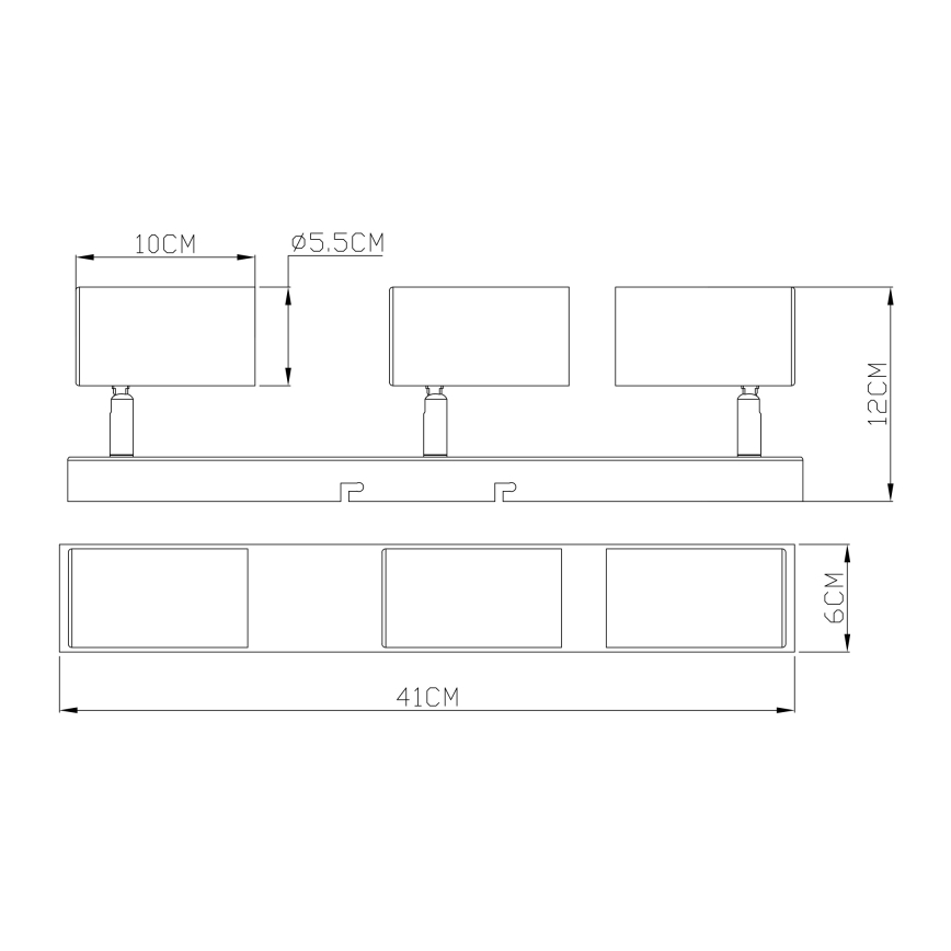 Globo - Φωτιστικό σποτ 3xGU10/35W/230V λευκό
