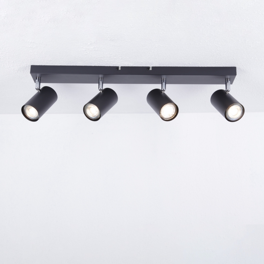 Globo - Σποτ φωτιστικό 4xGU10/35W/230V μαύρο
