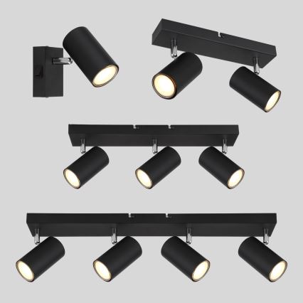 Globo - Σποτ φωτιστικό 4xGU10/35W/230V μαύρο