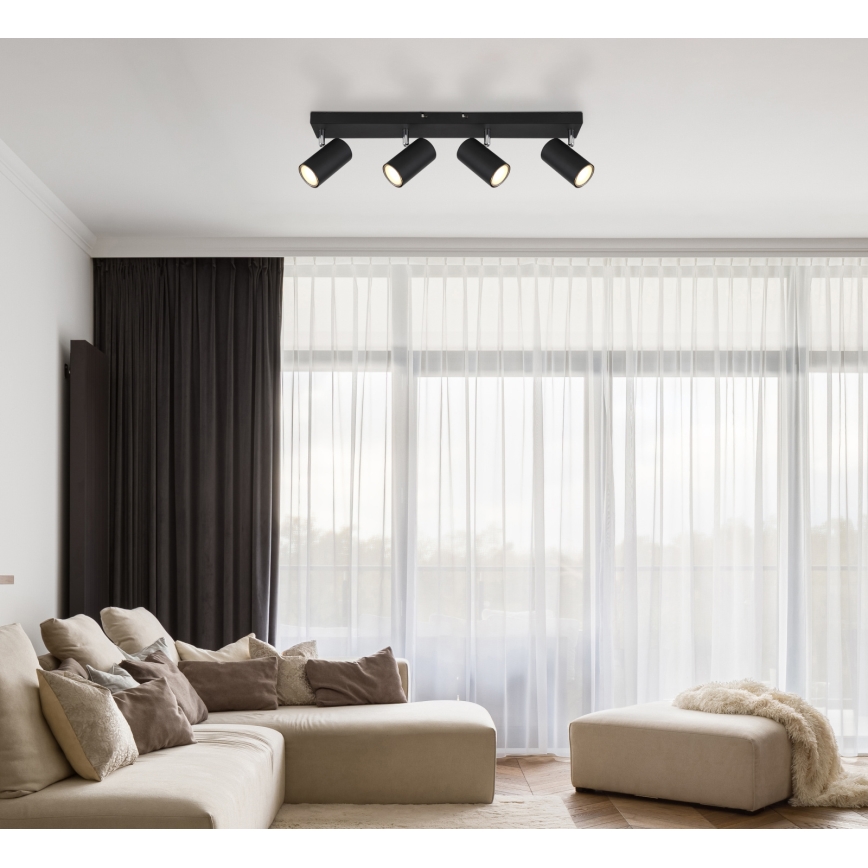 Globo - Φωτιστικό σποτ 4xGU10/35W/230V μαύρο