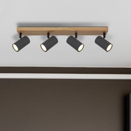 Globo - Σποτ φωτιστικό 4xGU10/35W/230V γκρι/καφέ