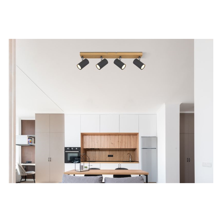 Globo - Φωτιστικό σποτ 4xGU10/35W/230V γκρι/καφέ