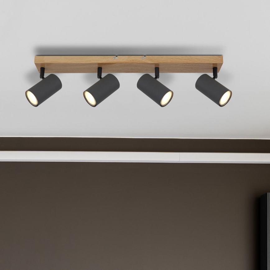 Globo - Φωτιστικό σποτ 4xGU10/35W/230V γκρι/καφέ