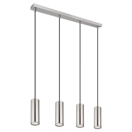 Globo - Κρεμαστό φωτιστικό οροφής 4xGU10/35W/230V ματ χρώμιο