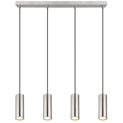 Globo - Κρεμαστό φωτιστικό οροφής 4xGU10/35W/230V ματ χρώμιο