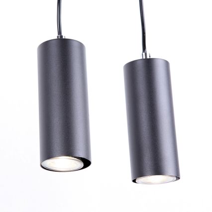 Globo - Φωτιστικό οροφής με καλώδιο 4xGU10/35W/230V μαύρο