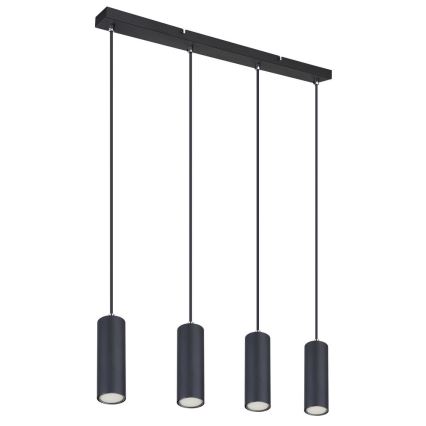 Globo - Φωτιστικό οροφής με καλώδιο 4xGU10/35W/230V μαύρο