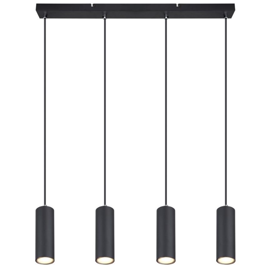 Globo - Φωτιστικό οροφής με καλώδιο 4xGU10/35W/230V μαύρο