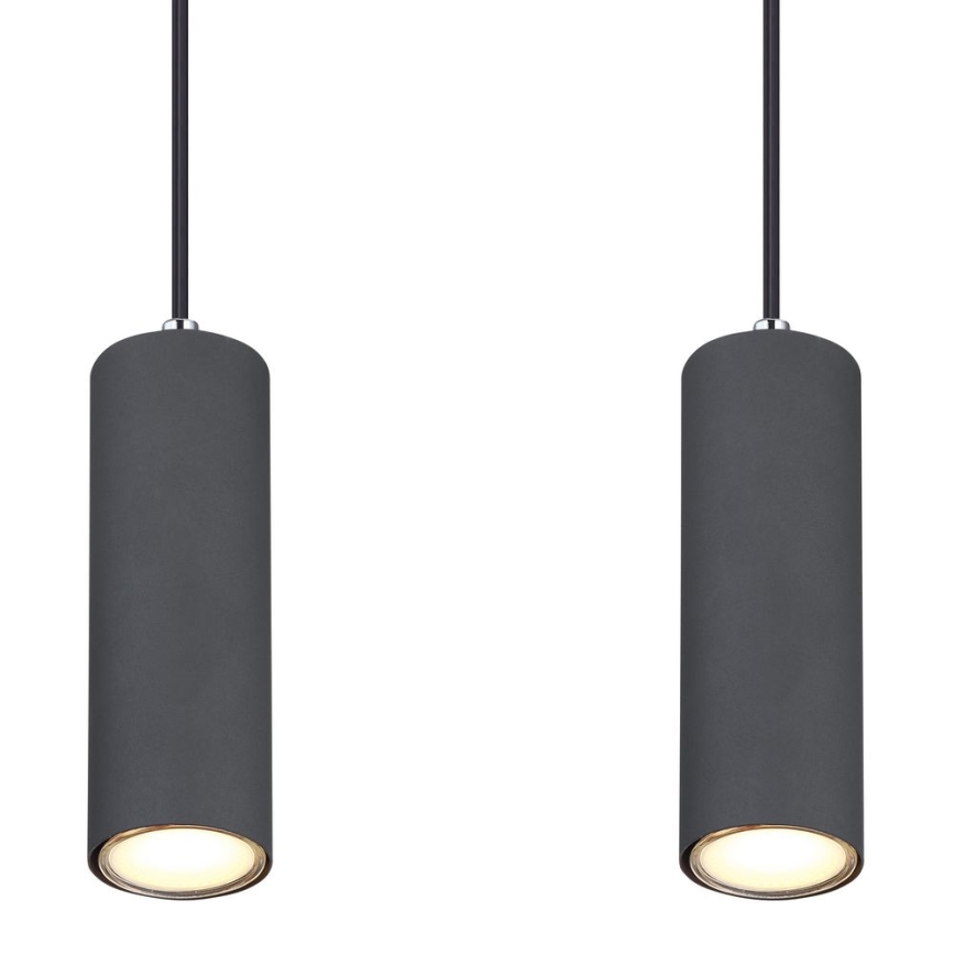 Globo - Φωτιστικό οροφής με καλώδιο 4xGU10/35W/230V γκρι/καφέ