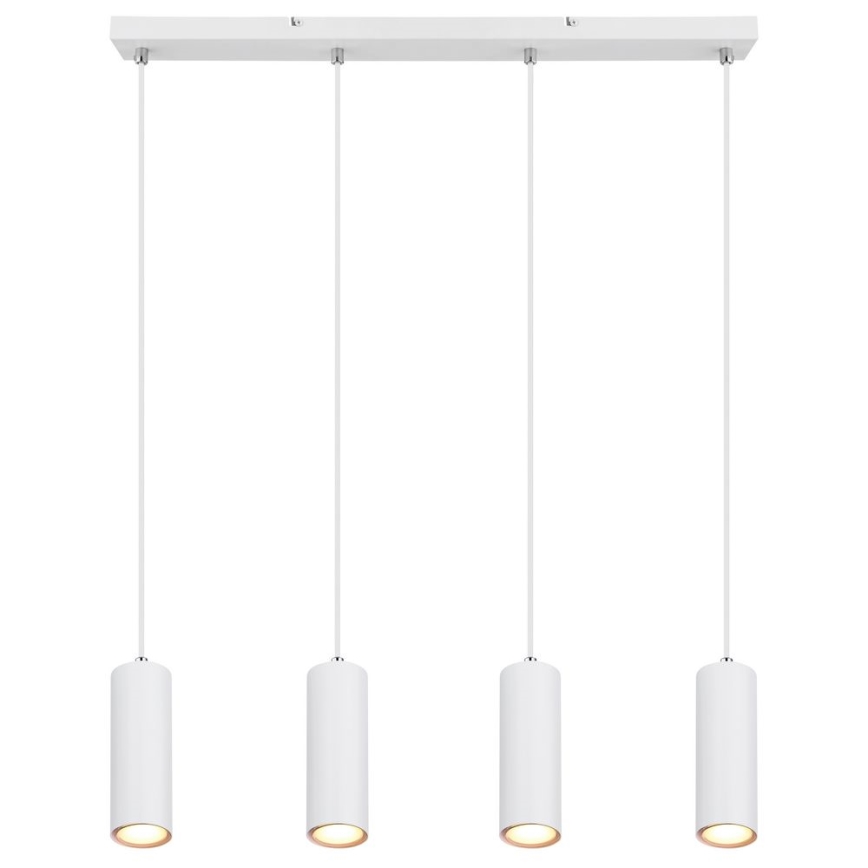Globo - Κρεμαστό φωτιστικό οροφής ράγα 4xGU10/35W/230V λευκό