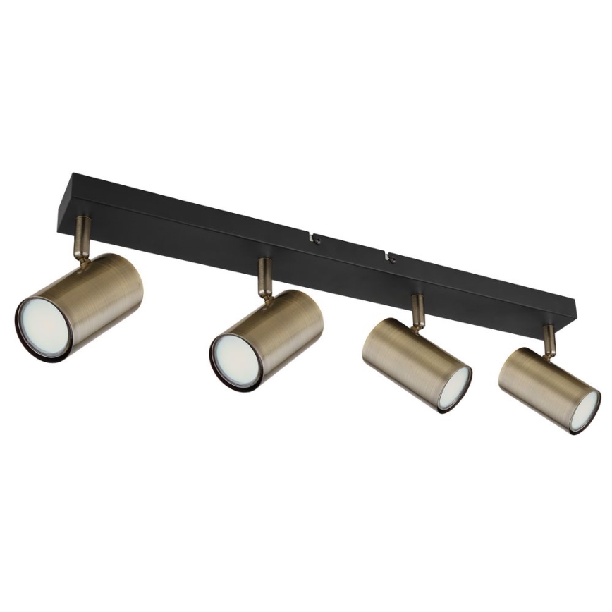 Globo - Σποτ φωτιστικό 4xGU10/35W/230V μαύρο/ορείχαλκος