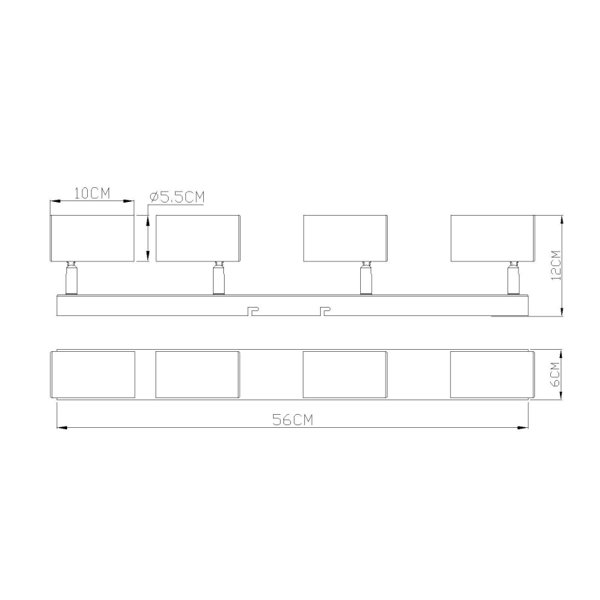 Globo - Φωτιστικό σποτ 4xGU10/35W/230V πορτοκαλί