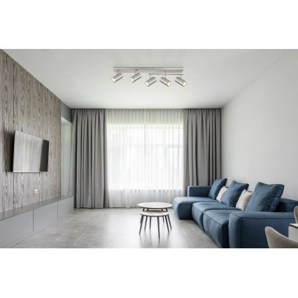 Globo - Φωτιστικό σποτ 5xGU10/35W/230V ματ χρώμιο