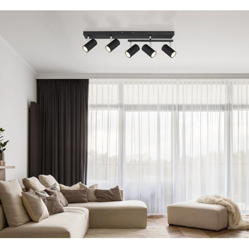 Globo - Φωτιστικό σποτ 5xGU10/35W/230V μαύρο