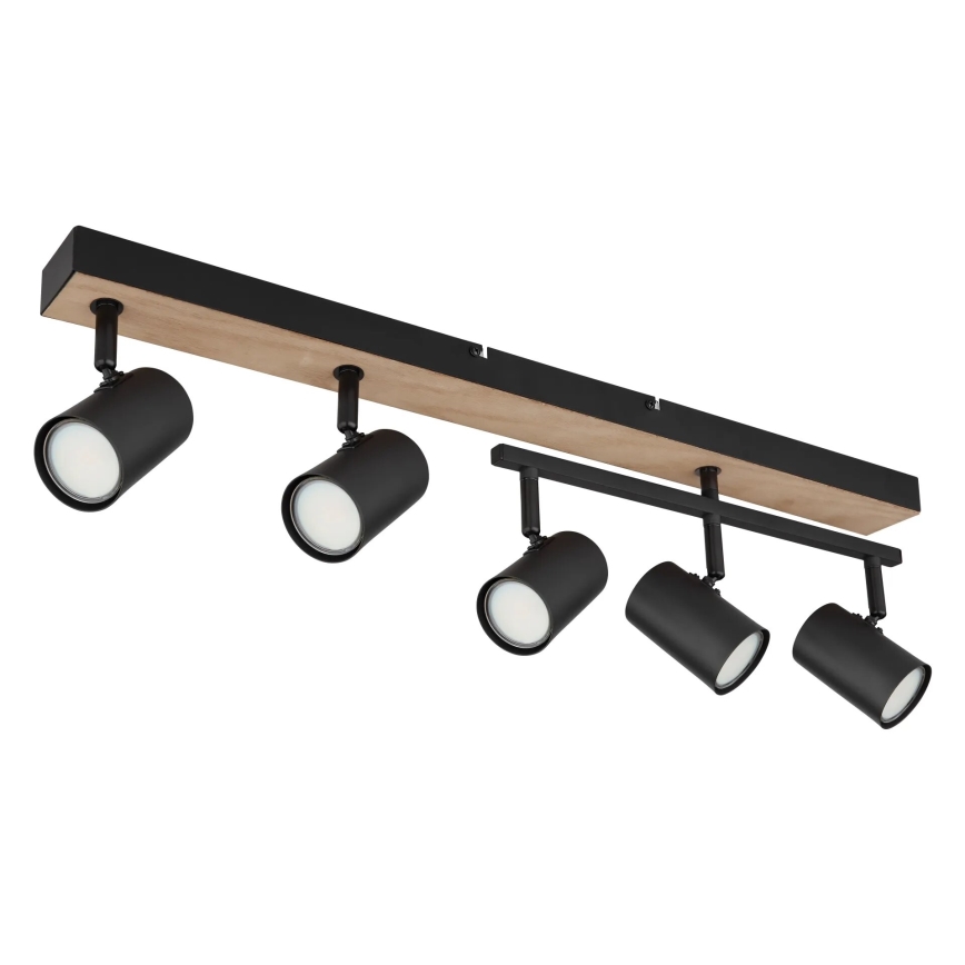 Globo - Φωτιστικό σποτ 5xGU10/35W/230V μαύρο/καφέ